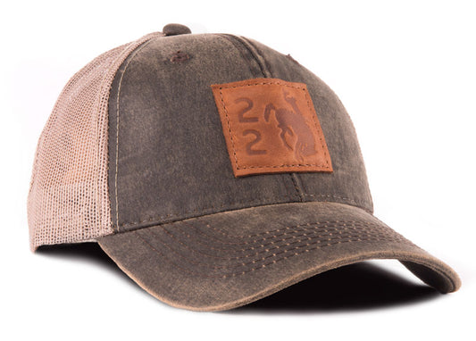Wyoming 22 Outback Leather Trucker Hat