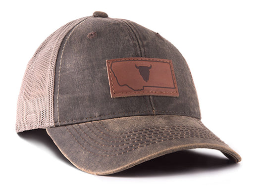 Montana Outback Leather Trucker Hat 