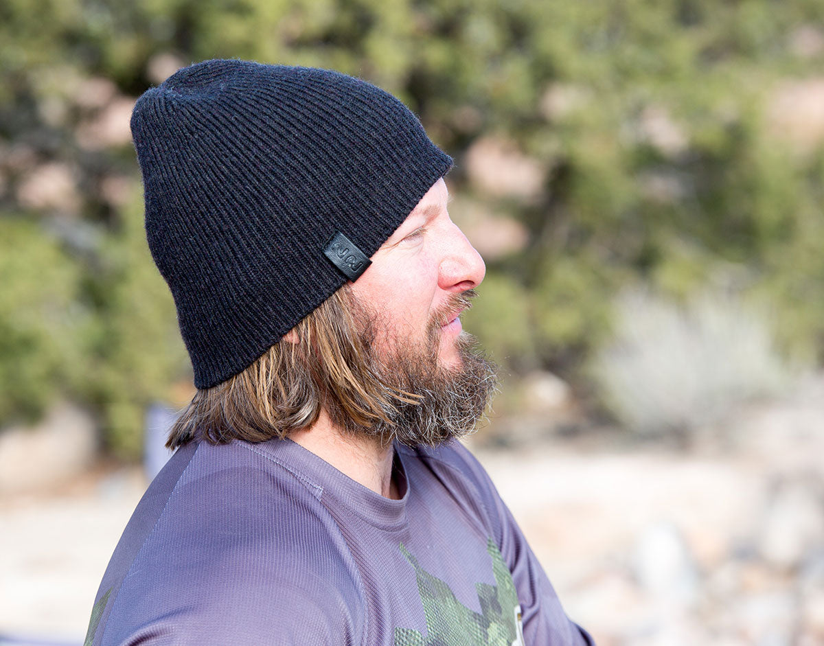 Seamless Merino Beanie Charcoal