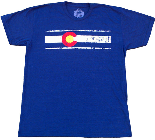 Colorado Flag Men's "Dark" T Heather Navy